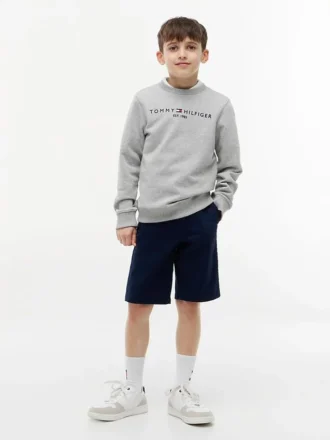 Chino-shorts med belte for barn