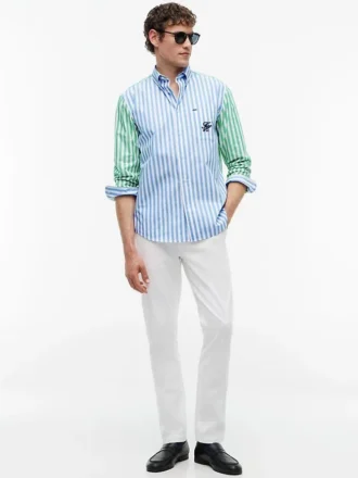 Classic Fit Mix Stripe Paper-Touch-skjorte