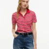 Classic Fit Striped Stretch Pique Polo