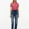 Classic Fit Striped Stretch Pique Polo
