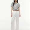 Classic Fit Striped Stretch Pique Polo