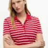 Classic Fit Striped Stretch Pique Polo