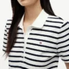 Classic Fit Striped Stretch Pique Polo