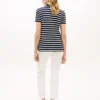 Classic Fit Striped Stretch Pique Polo