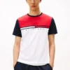 Colorblock Flag Stripe Logo T-skjorte
