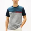 Colorblock Flag Stripe Logo T-skjorte