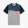 Colorblock Flag Stripe Logo T-skjorte