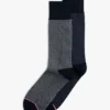 Contrast Pique Trouser Sokker 2-pak
