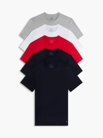 Cotton Classics Underskjorte med rund hals, 5-pakning