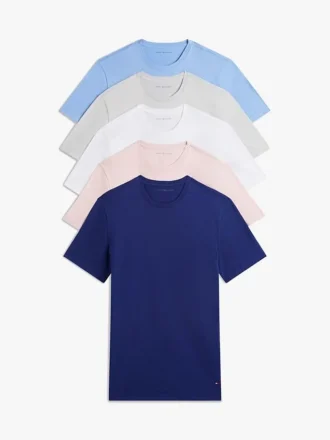 Cotton Classics Underskjorte med rund hals, 5-pakning