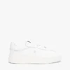 Court-sneaker i kornet skinn