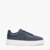 Court-sneaker i kornet skinn Court-sneaker i kornet skinn