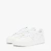 Court-sneaker i kornet skinn