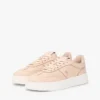 Court-sneaker i kornet skinn
