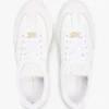 Court-sneaker i kornet skinn