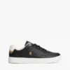 Court-sneaker i metallisk skinn