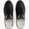 Court-sneaker i metallisk skinn