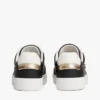 Court-sneaker i metallisk skinn