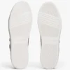 Court-sneaker i metallisk skinn