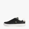 Court-sneaker i metallisk skinn