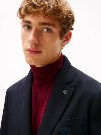 Crest Logo Wool Club Blazer