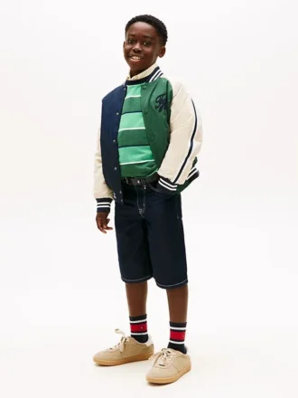 Denim-carpenter-shorts for barn