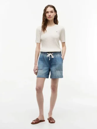 Denim Utility Shorts