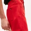 Denimshorts med gullknapper