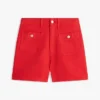 Denimshorts med gullknapper