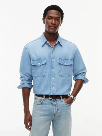 Denimskjorte med avslappet passform