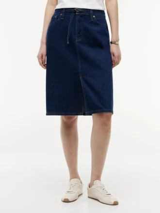 Denimskjørt med belte
