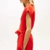 Ermeløs lin-wrap-top