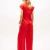 Ermeløs lin-wrap-top