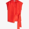 Ermeløs lin-wrap-top