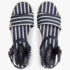Espadrille med kilehæl og bretonske striper