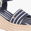 Espadrille med kilehæl og bretonske striper