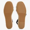 Espadrille med lærrem og plateå