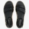 Espadrille med plattform og vridbare stropper i skinn