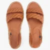 Espadrille med plattform og vridbare stropper i skinn