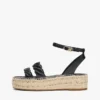 Espadrille med plattform og vridbare stropper i skinn