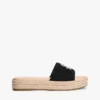 Espadrille-sandaler med brodert monogram