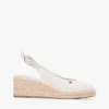 Espadrille-sandaler med kilehæl og hælrem