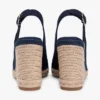 Espadrille-sandaler med kilehæl og hælrem
