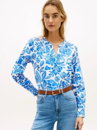 Essential Linen-Blend Pullover Top