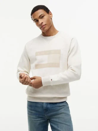 Flag Logo Brushed-Back Raglan Sweatshirt