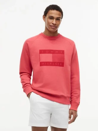 Flag Logo Brushed-Back Raglan Sweatshirt