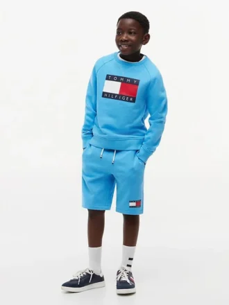 Flag Logo-sweatshorts for barn