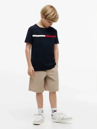 Flag Stripe Logo T-skjorte for barn