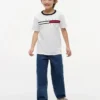 Flag Stripe Logo T-skjorte for barn