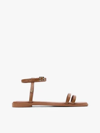 Flat skinnsandale